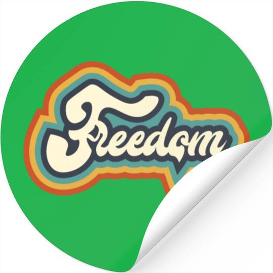 Freedom Typography Stickers