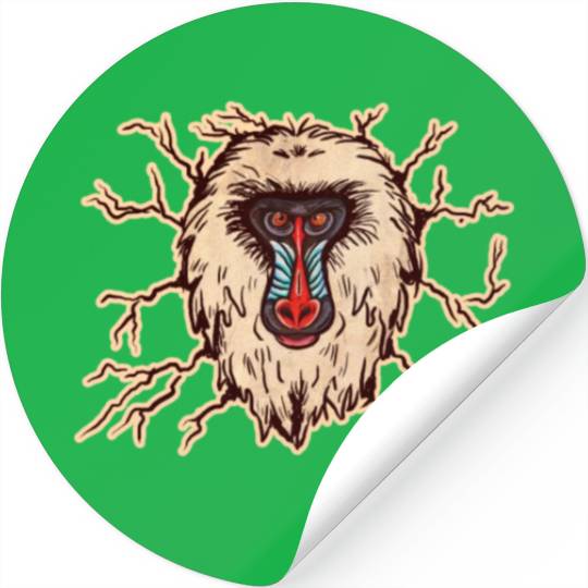 Baboon Monkey Face Stickers