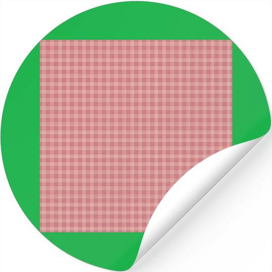 Retro Checkered Pattern Coral Red Stickers