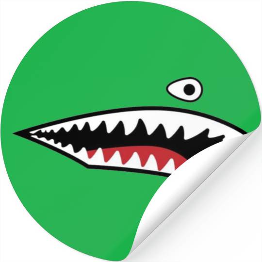 Shark Teeth Mouth P 40 Warhawk WW2 WWII Nose Art Stickers
