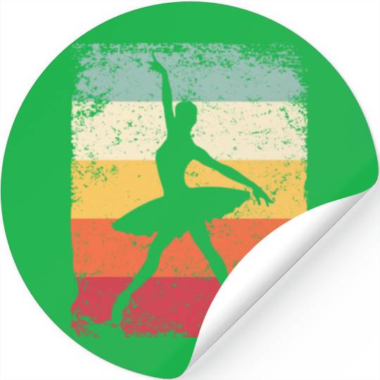 Ballet Dancer Vintage Woman Ballerina Stickers