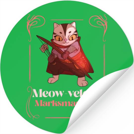 Meow-velous marksmanship Cat Archer Stickers