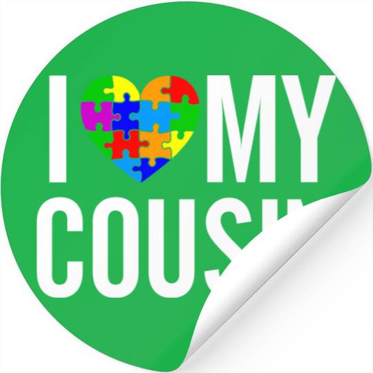 I Love My Cousin Stickers
