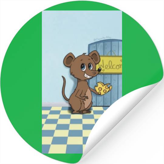 Cheesy Heart Mouse Stickers