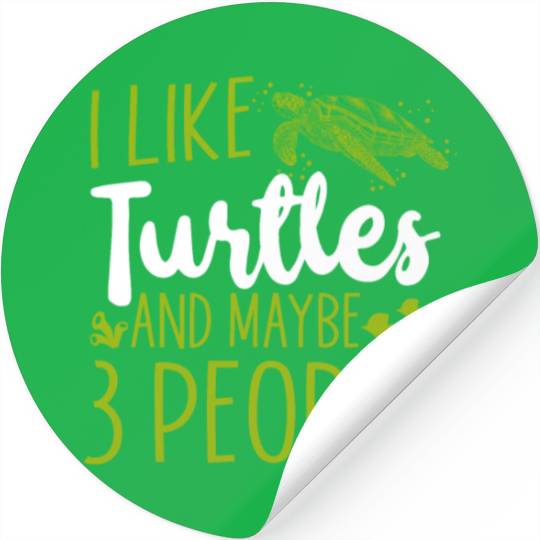 Sea Turtle Tortoise I Like Turtles Stickers