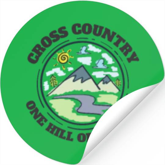 High School Running Stickers, Cross Country Hills,