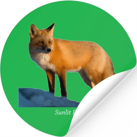 Sunlit Fox Wildlife Nature Stickers