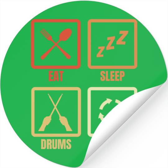 Drummer Daily Routine Stickers