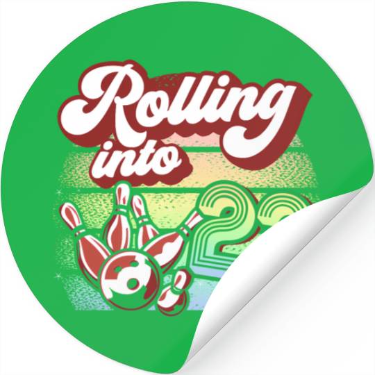 Bowling Py Rolling Into 23 Stickers