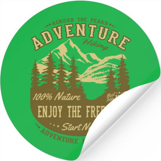 Adventure Hiking Nature Mountains Alps Stickers