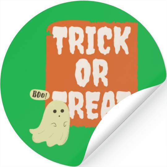 Trick Or Treat Boo Ghost Stickers