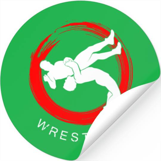 WRESTLING GRAPPLING SLAM BADGE Stickers