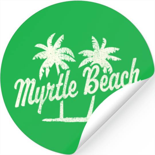 Myrtle Beach South Carolina 70S Palm Trees Stickers