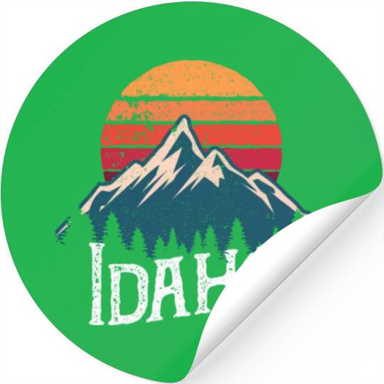Idaho Id Moains Outdoor Wildness Stickers