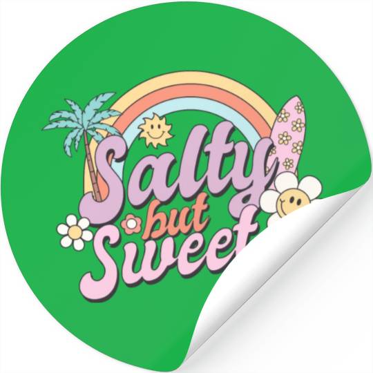 Salty but Sweet, Summer, Retro, Stickers