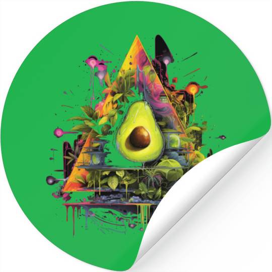 Avocado Triangle Stickers