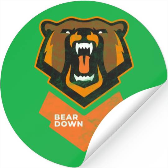 Fierce Modern Bear Down Party Tailgate Sunday Stickers