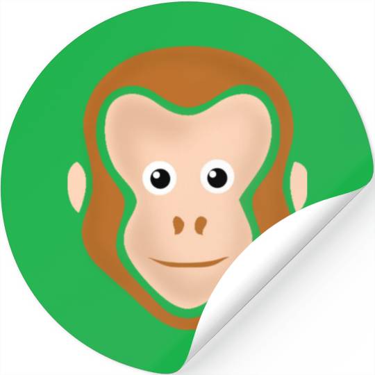 Monkey Face Adorable Stickers