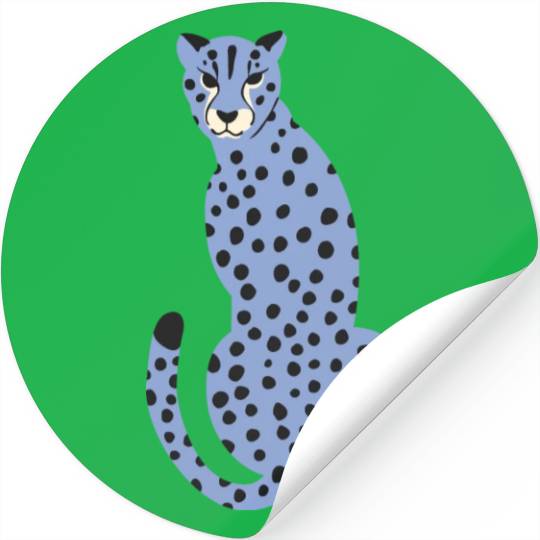 Spotted Blue Cheetah Stickers