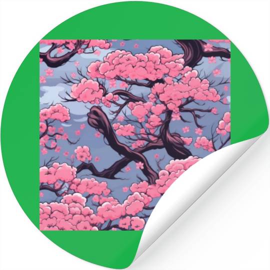 Anime Euphoria: Fantasy Cherry Blossom Dreamscape Stickers