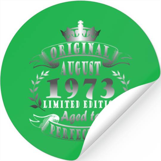 august 1973 Anniversary august 1973 august Stickers