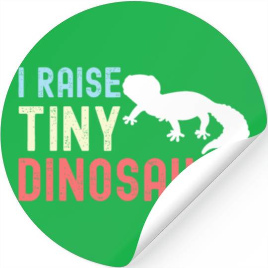 I Raise Tiny Dinosaurs Funny Leopard Gecko Mom Dad Stickers