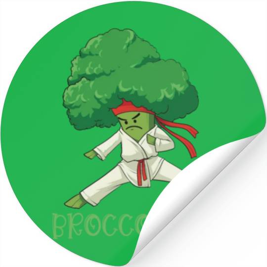 Broccoli Martial Arts Karate MMA Boxing Kicks Stickers