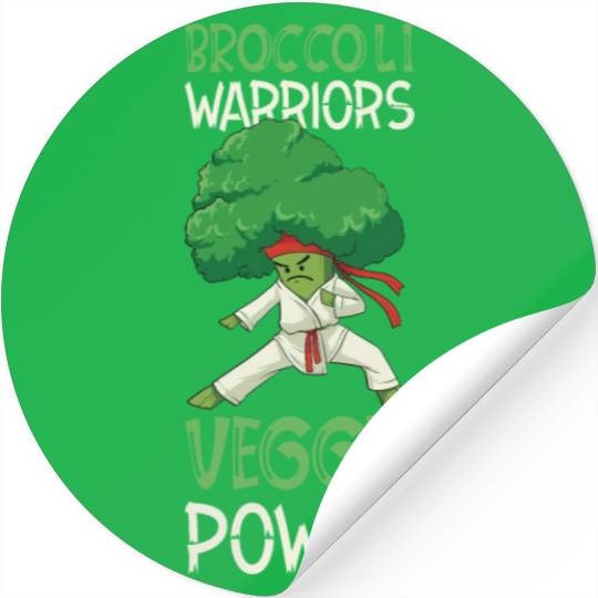 Broccoli Martial Arts Karate MMA Boxing Kicks Stickers