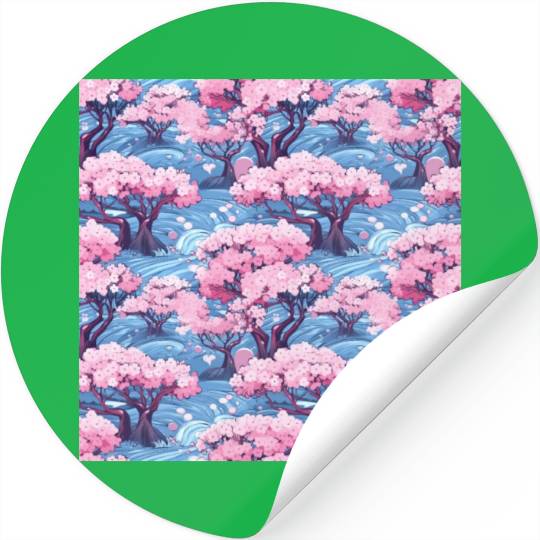 Anime Euphoria: Fantasy Cherry Blossom Dreamscape Stickers