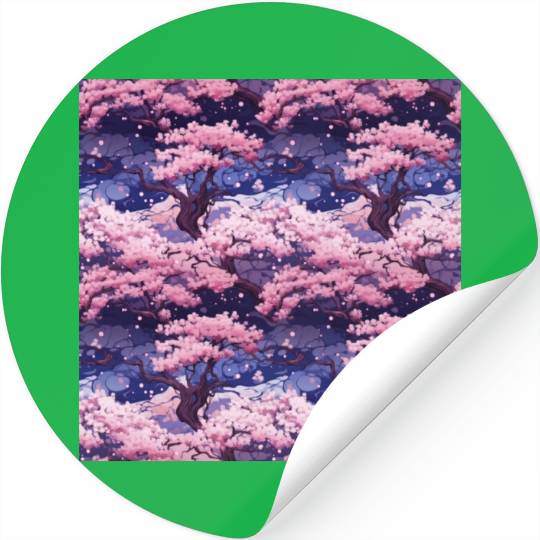 Anime Euphoria: Fantasy Cherry Blossom Dreamscape Stickers