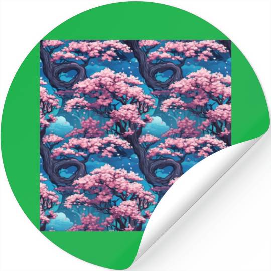 Anime Euphoria: Fantasy Cherry Blossom Dreamscape Stickers