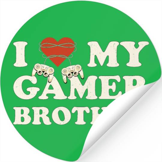 I Heart My Gamer Brother - I Love My Brother Stickers