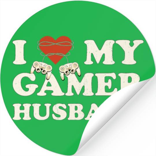 I Love My Gamer Husband - I Heart My Husband Stickers