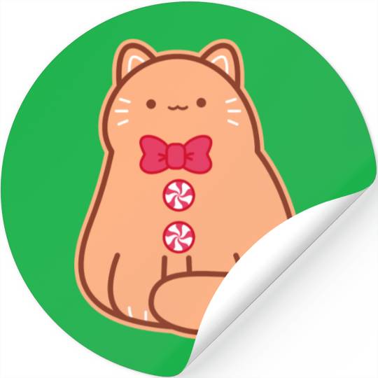 Gingerbread Cat Stickers