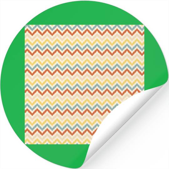 Retro Colorful Chevron Pattern Stickers