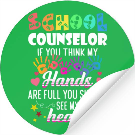 School Counselor Heart Teacher Appreciation Stickers