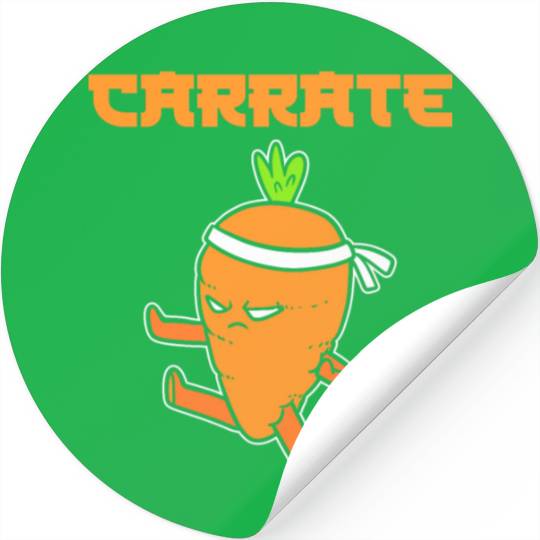 Carrot Pun Vegetarian Stickers