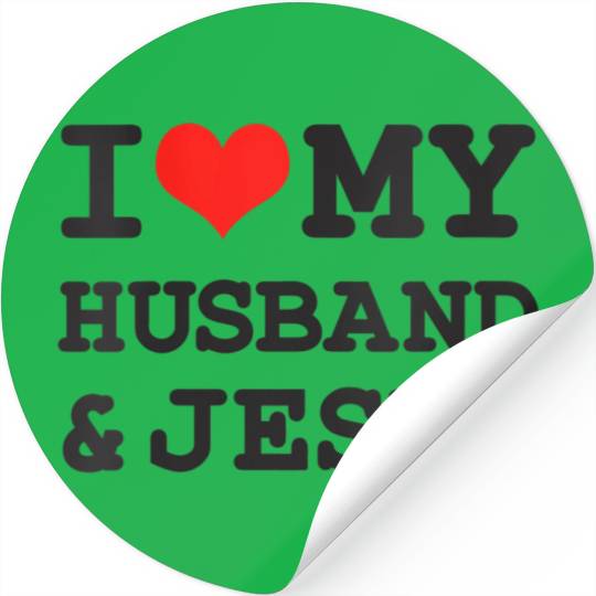 I Love My Husband & Jesus, Rotic Christian Stickers