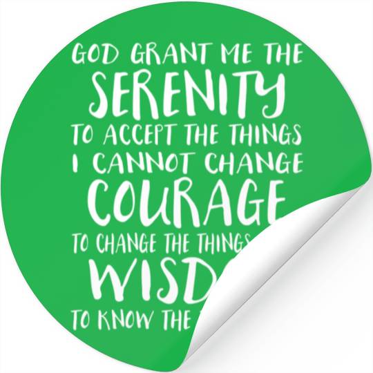 Serenity Prayer God Grant Me Serenity Christian Stickers