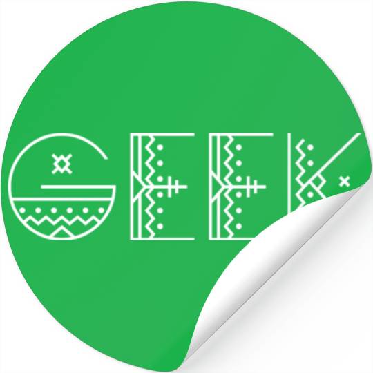 Geek Tribal Text Stickers