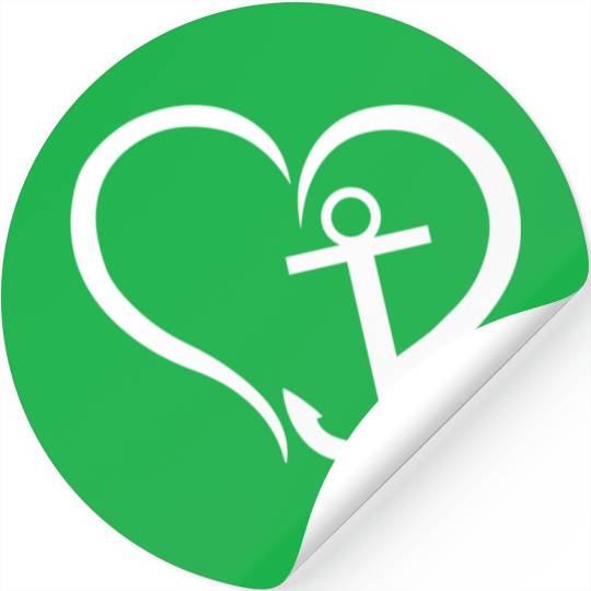 Preppy Nautical Anchor For Sailors Boaters Stickers