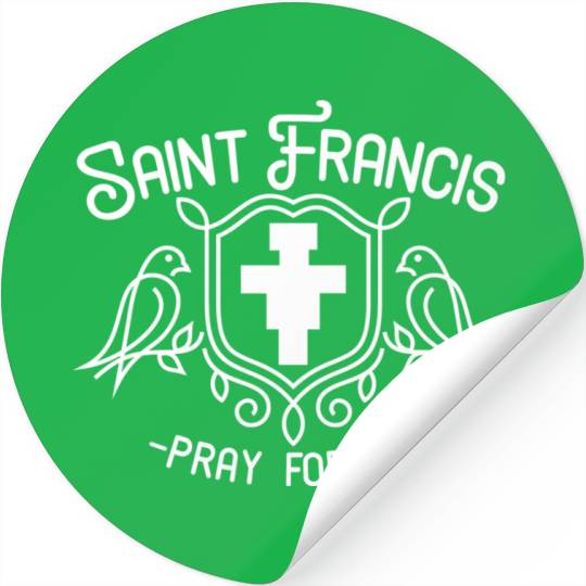 St Fra Of Assisi Patron Saint Animals Birds San Stickers