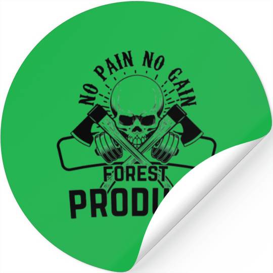 No pain no gain forest product Stickers