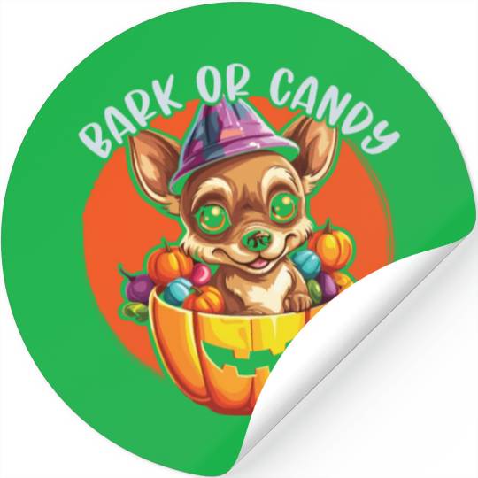 Chihuahua Halloween Puppy Trick Or Treat Dog Lover Stickers