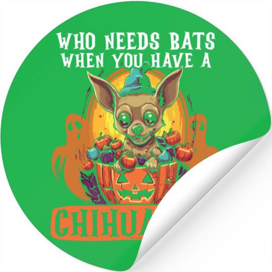 Chihuahua Halloween Puppy Trick Or Treat Dog Lover Stickers