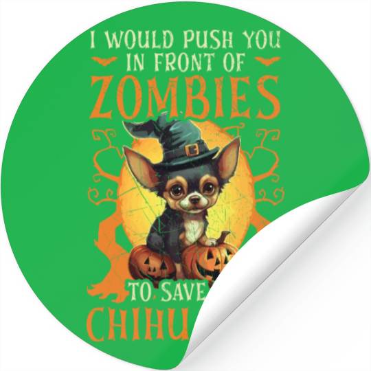 Chihuahua Halloween Puppy Trick Or Treat Dog Lover Stickers