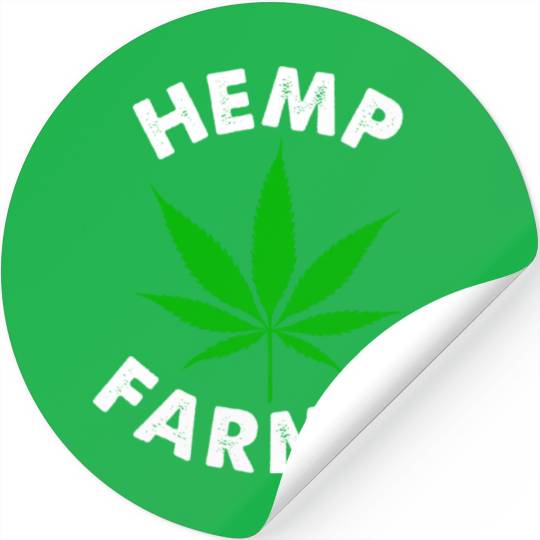 Hemp Farmer Green Leaf Stickers