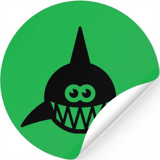 Fish Showing Teeth (Shark, Predator, Carnivore 1C) Stickers