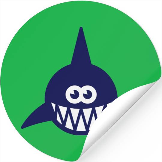 Fish Showing Teeth (Shark, Predator, Carnivore 2C) Stickers