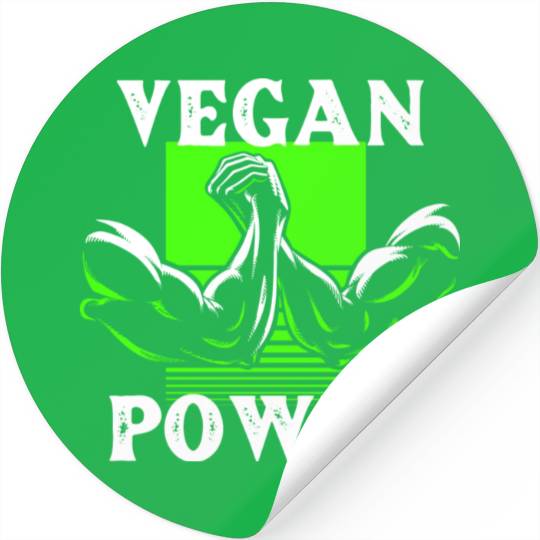 Vegan Power Gym Workout Stickers
